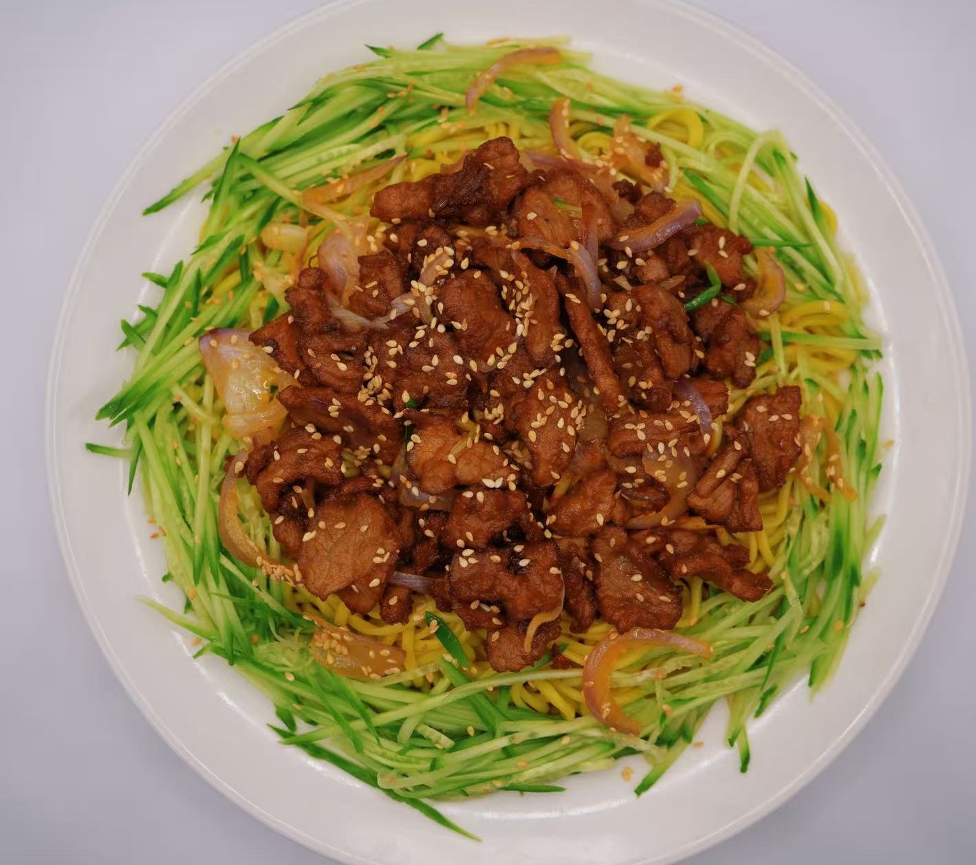 ماكارونا باللحم المقلي