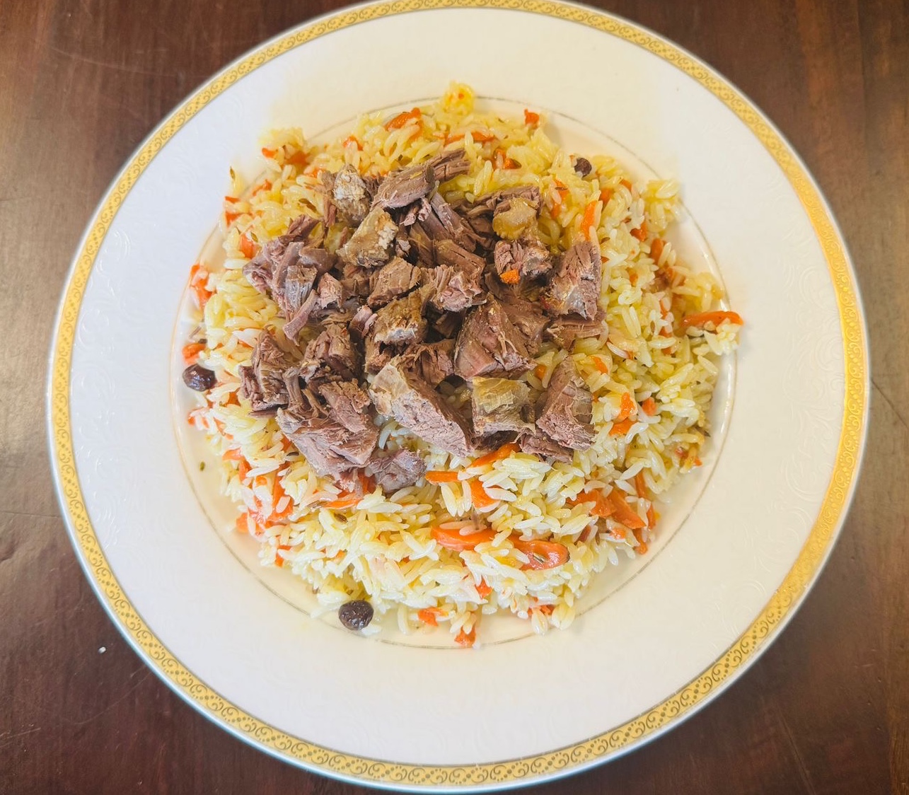 ارز بطريقة ايغورية مع اللحم