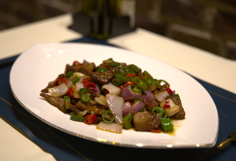 لحم البقر المقلي بالفلفل