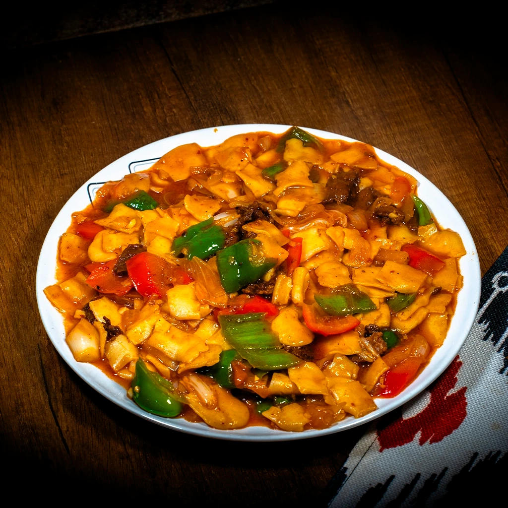 kavurma yaprak makarna